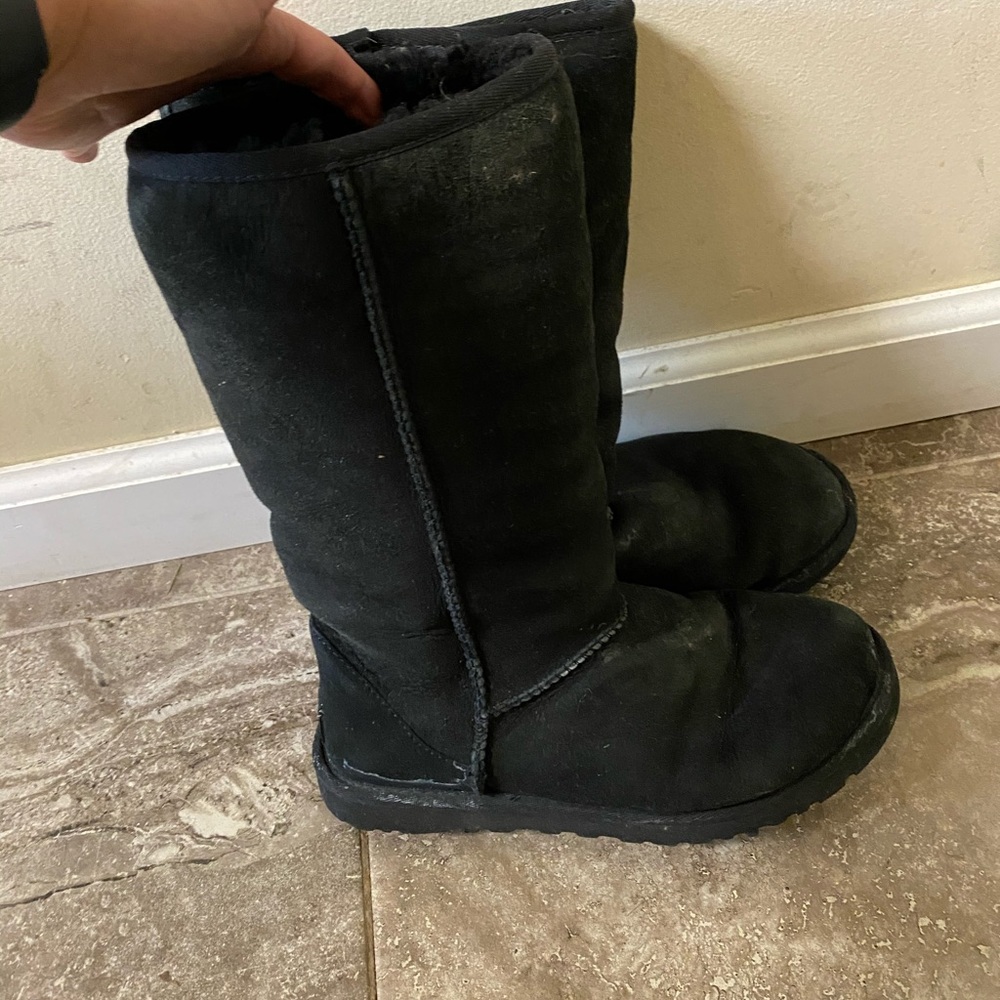 UGG black tall size 6